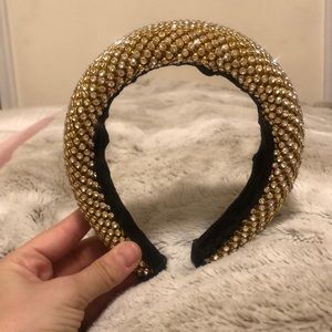 Sparkly Padded Gold Headband - Zara